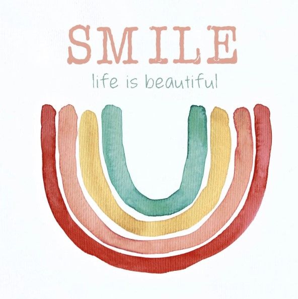 Classy Art Rainbow Smile by Kelly Donovan Wall Art-0