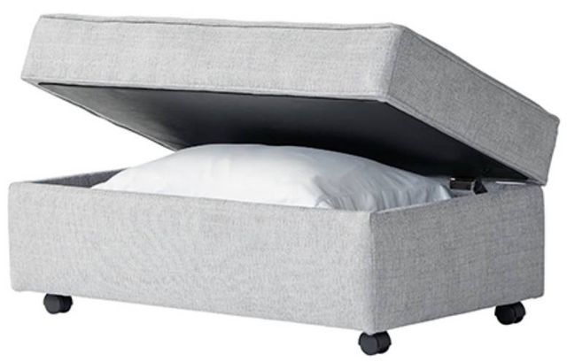 Hughes Furniture® 18500 Medusa Mist Storage Ottoman-1