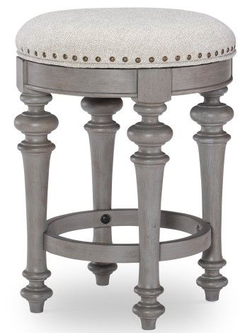 Legacy Classic Kingston Gray Round Swivel Counter Stool