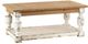A & B Home Alcott Natural Coffee Table with Whitewash Base-1
