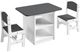 Donco Kids Art & Play 3-Piece Black/White Kids Table Set-0