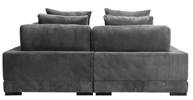 Moe's Home Collection Tumble Nook 3-Piece Charcoal L-Shaped Modular Sectional and Ottoman-1