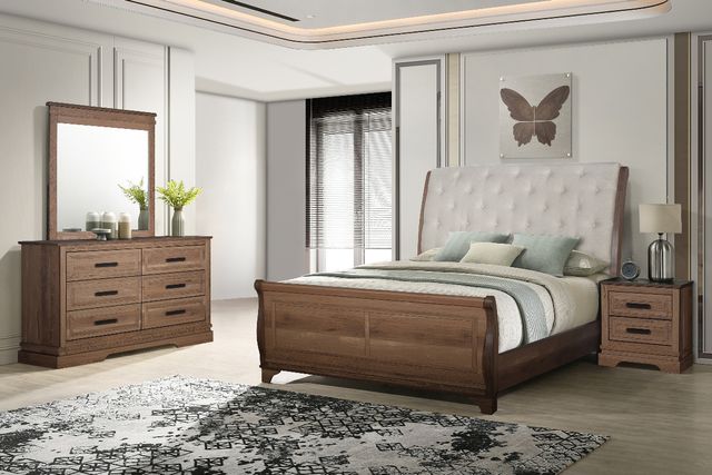 New Classic® Home Furnishings Coventry Hall 4-Piece Pecan King Panel Bedroom Set-1