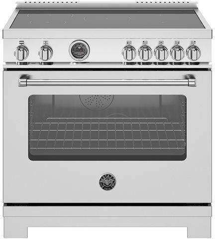 Cuisinière à induction style Pro de 36 po Bertazzoni® série Master de 5.7 pi³ avec friture à air - Acier inoxydable-0