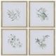 Crestview Collection Sage Foliage 4-Piece Pewter Wall Art Set-0