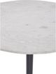 Renwil® Mortain Natural White Marble Table with Black Base -2