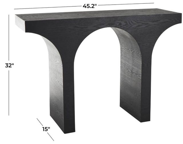 Deco Marche Black Abstract Cutout Arch Console Table-3