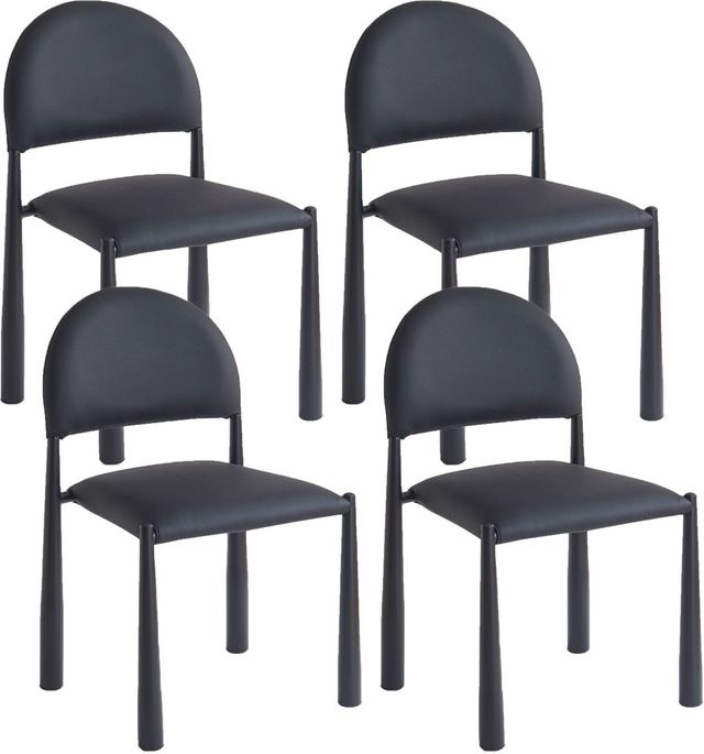 Worldwide Homefurnishings Inc. Auggie 4-Piece Black Dining Side Chair Set-0