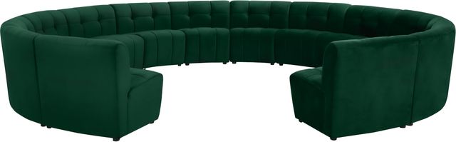 Meridian Furniture Limitless 14-Piece Green Velvet Modular Sectional-0