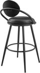 Armen Living Carnation Vintage Black Swivel Bar Stool-4
