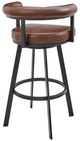Armen Living Magnolia Black/Brown 26'' Counter Stool-2