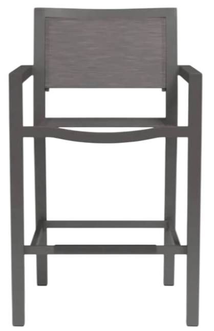 Sunset West Vegas Graphite Fabric/Metal Outdoor Bar Stool-1