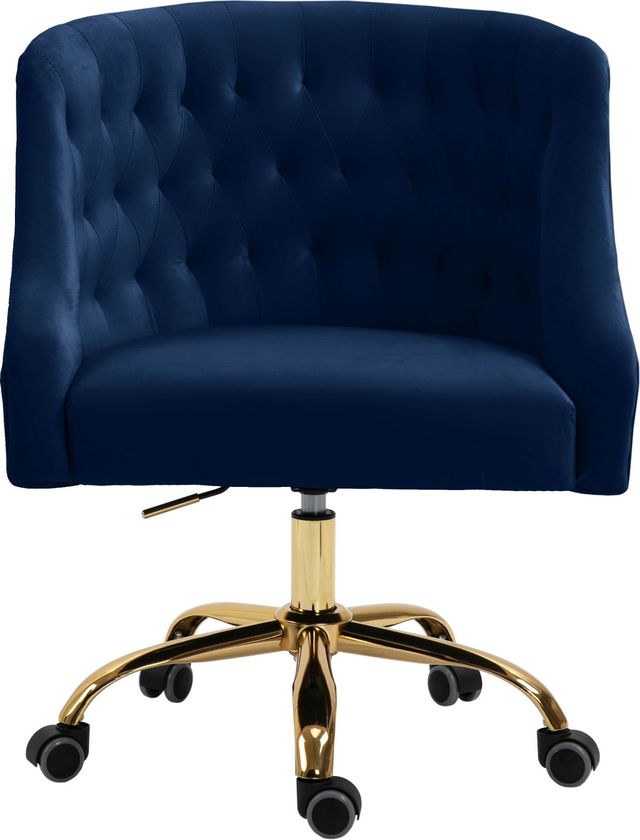 Meridian Furniture Arden Navy Velvet Office Chair-2