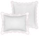 Laura Park Designs Scalloped Pink/White Cotton 20"x26" Euro Sham-1