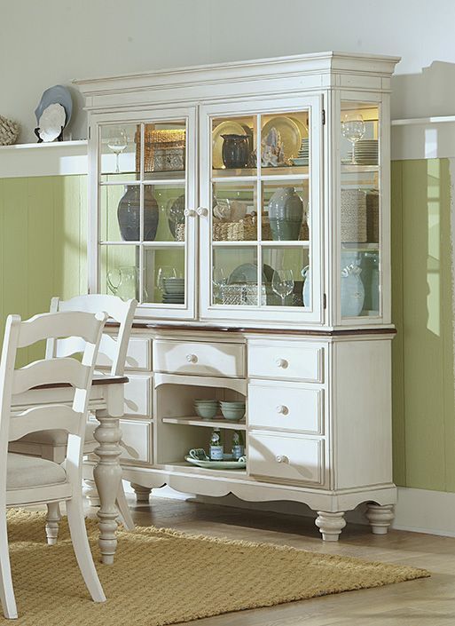 HH2 Home Pine Island Old White Hutch-2