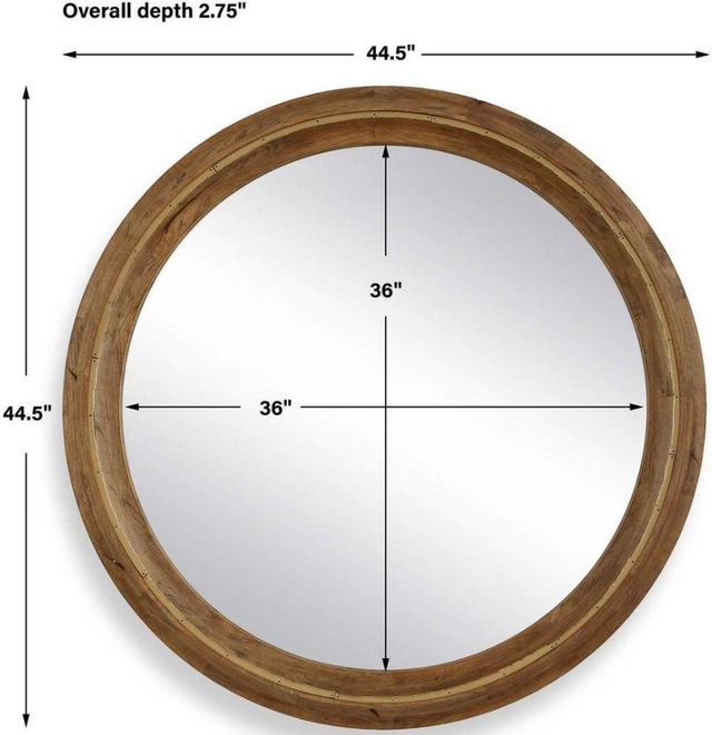 Uttermost® Frontier Light Honey Round Mirror-2