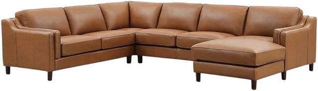 Hydeline® Bella 4-Piece Cognac Brown Right-Arm Facing Sectional-0
