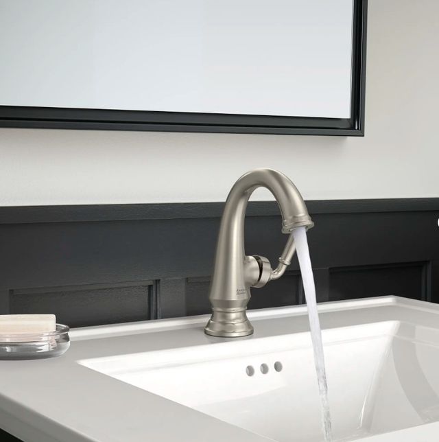 American Standard Delancey® Brushed Nickel 5" Single Hole Single-Handle Bathroom Faucet with Lever Handle-1