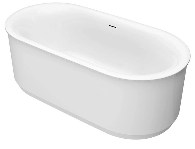 American Standard Studio® S White 68" x 34" Freestanding Bathtub Center Drain With Integrated Overflow-3