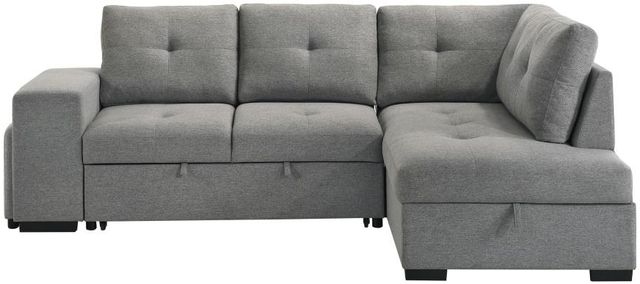 Coaster® Roanne Gray Upholstered Sleeper Sectional Sofa-2