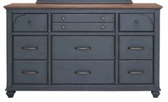 Legends Home Americana Corduroy Blue Dresser