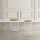 Jofran Inc. Global Archive Rondo 2-Piece Brown Nesting End Table Set with White Base-1