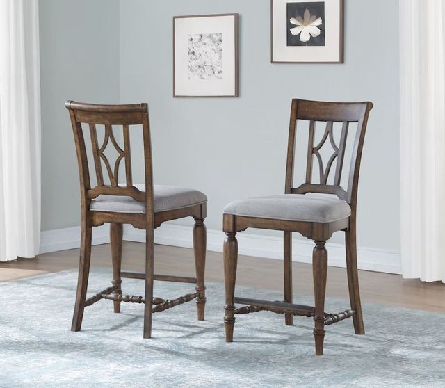 Flexsteel® Plymouth® Distressed Medium Brown Counter Chair-4