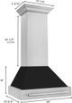ZLINE 30" Black Matte Wall Mounted Range Hood-3