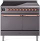 Ilve® Nostalgie II Series 40" Graphite Matte Pro Style Induction Range-0