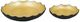 A & B Home 2-Piece Black/Gold Metro Gilded Decorative Plate Set-0