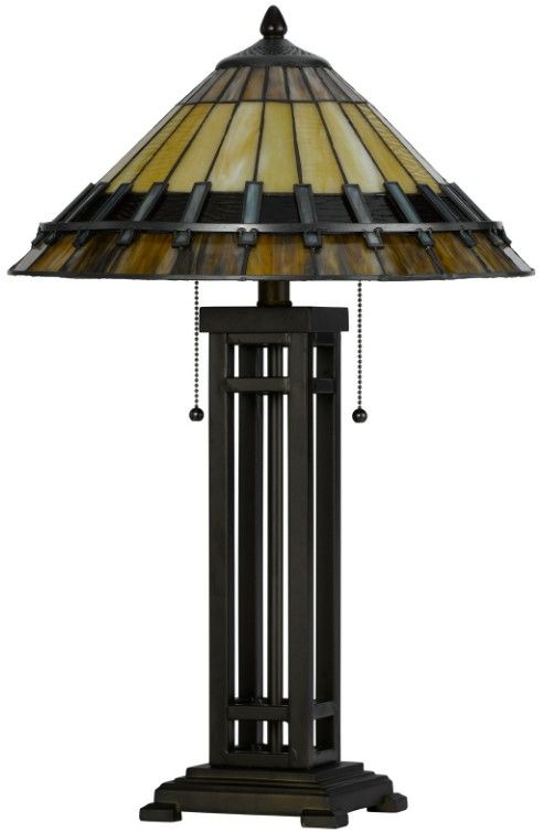 Cal® Lighting & Accessories Tiffany Dark Bronze Table Lamp-1