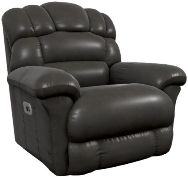 La-Z-Boy® Randell Dark Chocolate Leather Power Rocking Recliner with Headrest-0