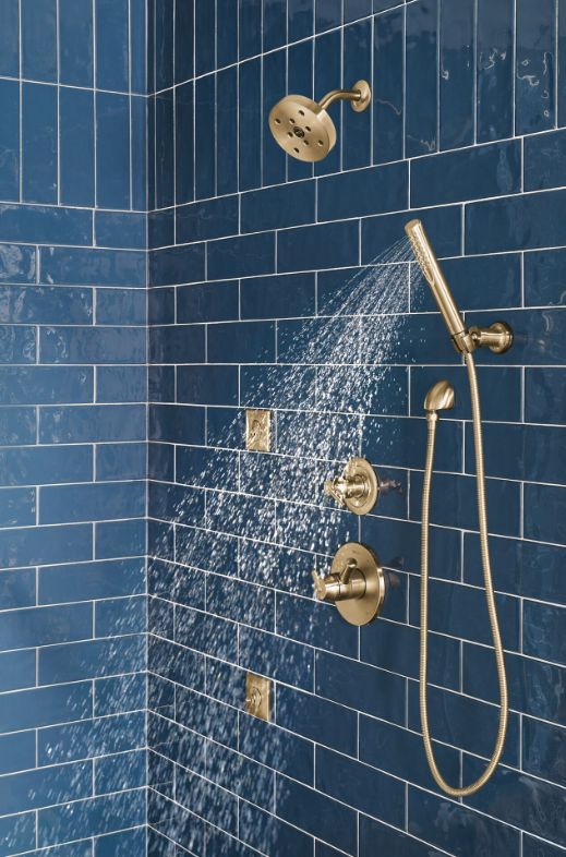 Delta Trinsic® Champagne Bronze 6-Setting 3-Port Diverter Trim-1