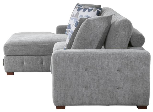 Homelegance® Raife 3-Piece Gray Sleeper Sectional with Left Chaise and Ottoman-3