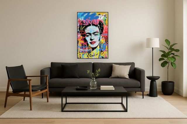 Classy Living Expressive Graffiti Art Freedom Portrait Wall Art-1