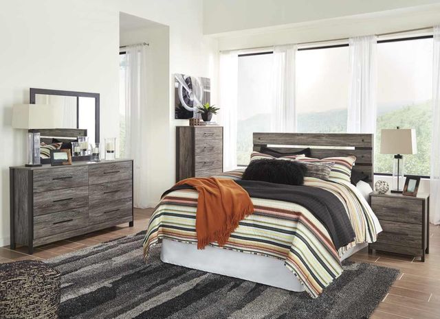 Signature Design by Ashley® Cazenfeld 2-Piece Black/Gray Queen Panel Headboard Set-3