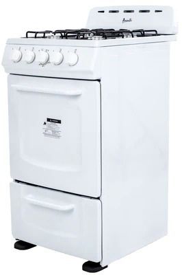 Avanti® 20" White Freestanding Gas Range-1