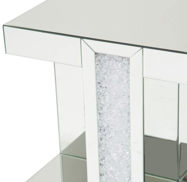 Michael Amini® Montreal™ Mirrored 23" End Table-1
