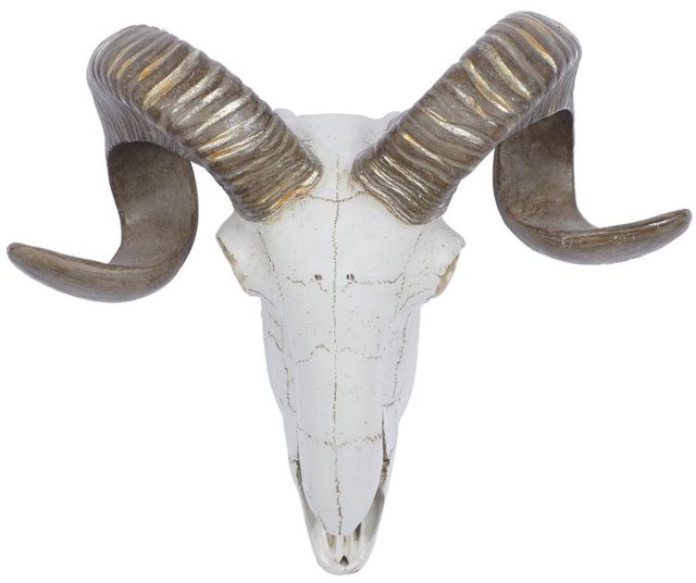 Deco Marche White Sheep Skull Wall Decor-1