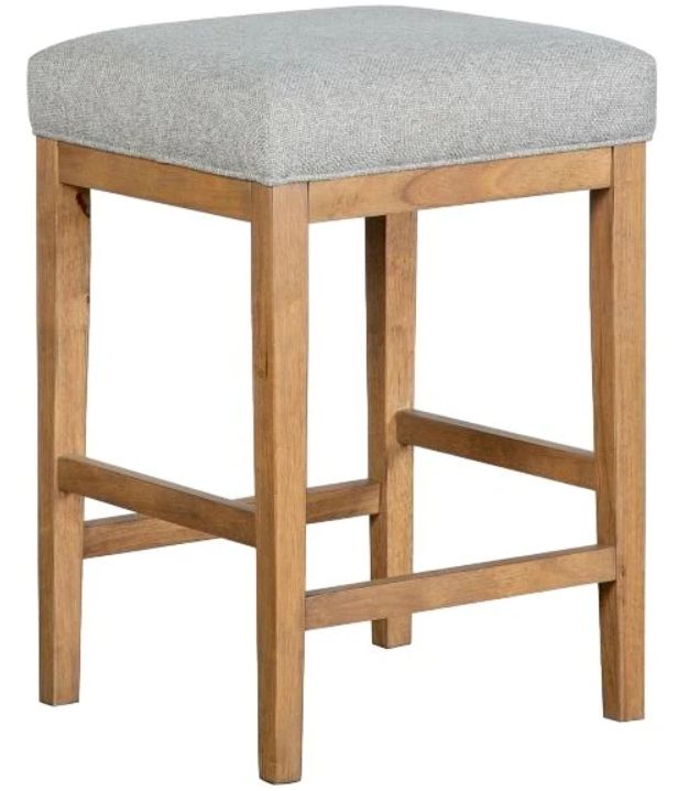 Magnussen Home® Lindon Belgian Wheat/Sauve Pebble Stool with Upholstered Seat-0