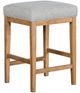 Magnussen Home® Lindon Belgian Wheat/Sauve Pebble Stool with Upholstered Seat-0