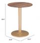 Zuo® Alto Brown Bistro Table with Gold Base-4
