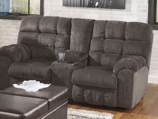 Signature Design by Ashley® Acieona Slate Double Reclining Loveseat-2