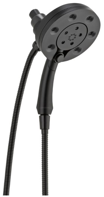 Delta Universal Showering Matte Black H2Okinetic® In2ition® 4-Setting Two-in-One Shower-0