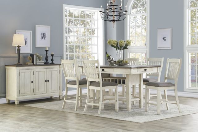 Homelegance® Granby Antique White/Gray Counter Chair-1