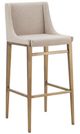 VIG Furniture Modrest Mimi 2-Piece Brass/Beige Bar Stool Set-0