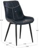 Linon August Blue Upholstered Dining Side Chair-2