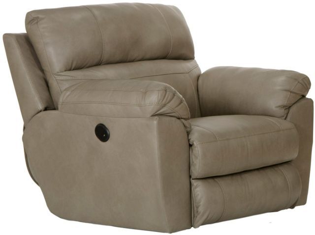 Catnapper® Costa Putty Leather Power Lay Flat Recliner