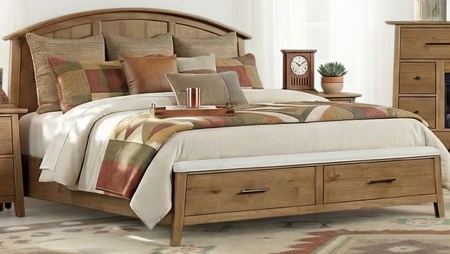 Intercon Jackson Lingdian Charcoal Queen Upholstered Panel Bed-0