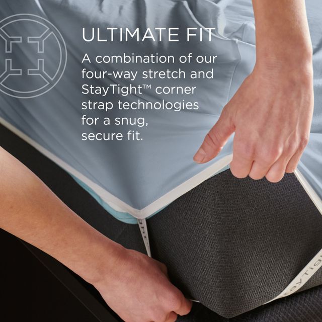Tempur-Pedic® TEMPUR-ProPerformance™ 4-Piece Sleepy Blue Moisture-Wicking Full Sheet Set-4